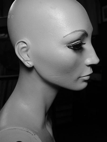 14k rose gold bar earrings 10mm