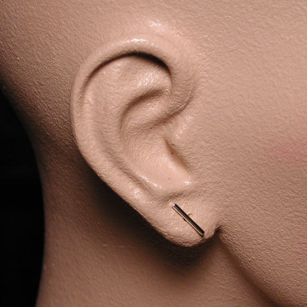 10mm sterling silver bar studs high polish