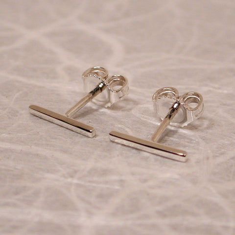 10mm sterling silver bar studs high polish