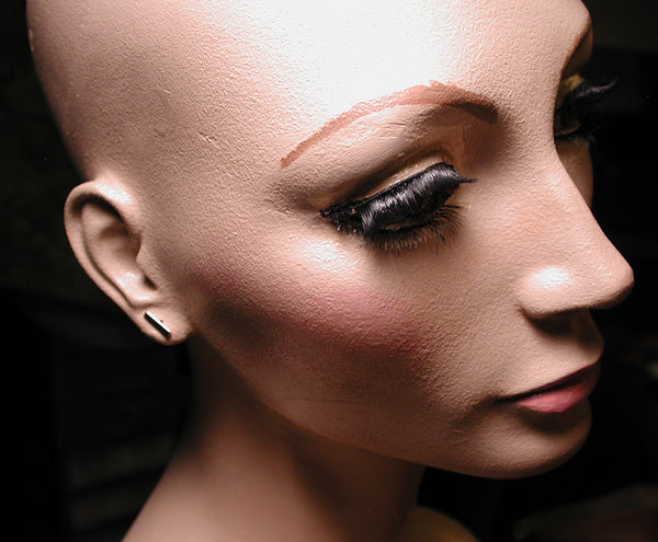 10mm x 2mm 18k rose gold bar stud earrings high polish