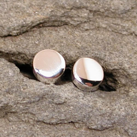 4mm round stud earrings high polish sterling silver